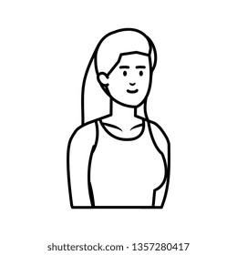 beautiful and young woman character