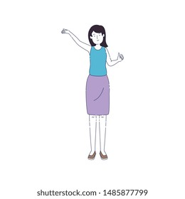 beautiful and young woman character