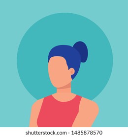 beautiful and young woman character