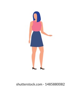 beautiful and young woman character