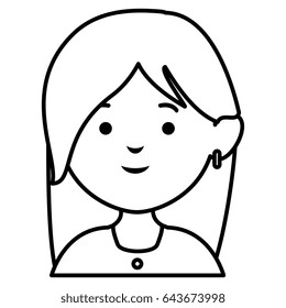 beautiful and young woman character