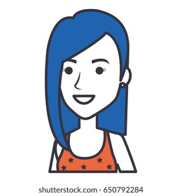 beautiful and young woman character