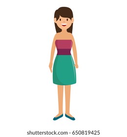 beautiful and young woman character