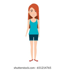beautiful and young woman character