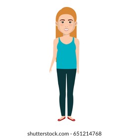 beautiful and young woman character