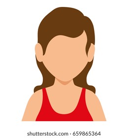 beautiful and young woman character