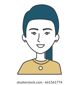 beautiful and young woman character