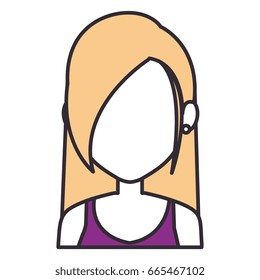 beautiful and young woman character