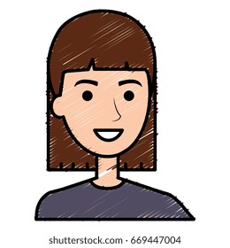 beautiful and young woman character