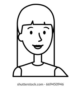 beautiful and young woman character