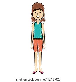 beautiful and young woman character