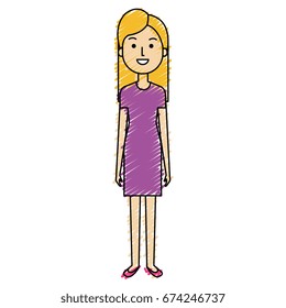 beautiful and young woman character