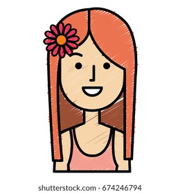 beautiful and young woman character