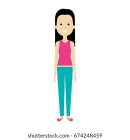 beautiful and young woman character