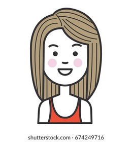 beautiful and young woman character