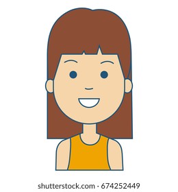 beautiful and young woman character