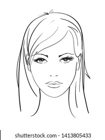 Royalty Free Woman Face Drawing Stock Images Photos