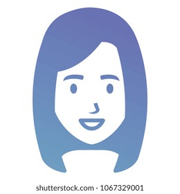 beautiful and young woman head