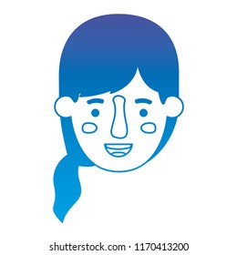 beautiful and young woman head