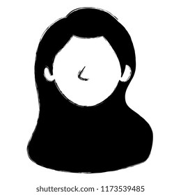 beautiful and young woman head