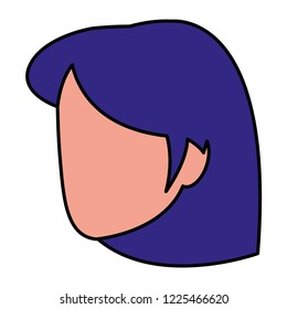 beautiful and young woman head