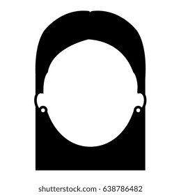 beautiful and young woman head