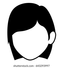 beautiful and young woman head