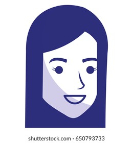beautiful and young woman head