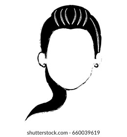 beautiful and young woman head