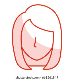 beautiful and young woman head