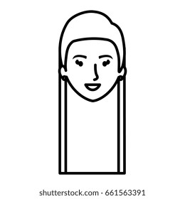beautiful and young woman head