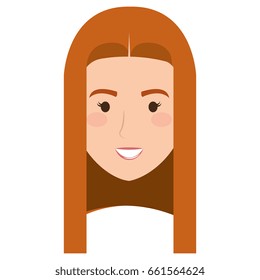beautiful and young woman head