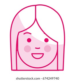 beautiful and young woman head