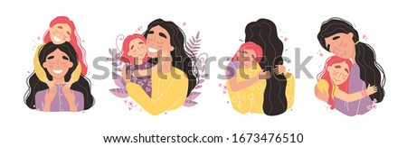 Similar – Image, Stock Photo adorable child girl in lavender field on sunset. smiling kid in sunglasses, jeans jumpsuit is having fun on nature on summer day. Family day, vacation, holiday.International Children’s Day,