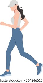 A beautiful young woman running in sportswear