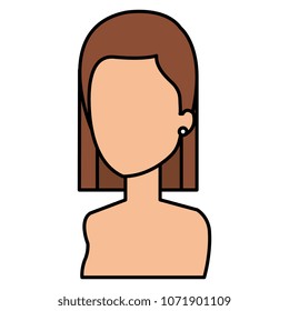 beautiful and young woman shirtless character