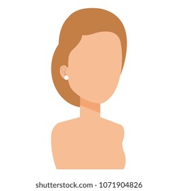 beautiful and young woman shirtless character