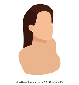 beautiful and young woman shirtless character