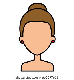 beautiful and young woman shirtless character