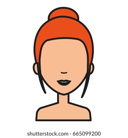 beautiful and young woman shirtless character