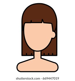 beautiful and young woman shirtless character