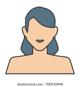 beautiful and young woman shirtless character