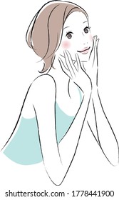 Beautiful young woman smiling. Beauty concept.