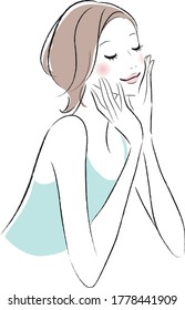 Beautiful young woman smiling. Beauty concept.
