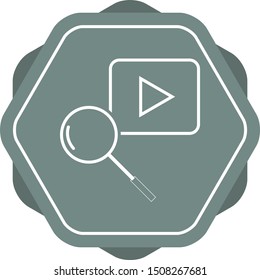 Beautiful Youtube Search vector line icon
