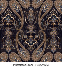 beautiful ytaditional paisley pattern. indian paisley patetern for textile and fabrics