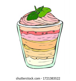 beautiful yummy sweet desserts for all tastes , vector EPS 10