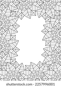 Beautiful Zentangle Doodle Floral Borders set for print on product or adult coloring book, coloring page. Vector illustration. Seamless background in vector with doodles, flowers, and paisley.