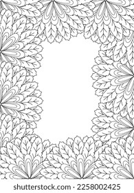 Hermosa Zentangle Doodle Floral Borders set para imprimir en un libro de colorear de producto o adulto, página de colorear. Ilustración vectorial. Fondo sin costura en vector con garabatos, flores y paisajes.
