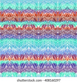 Beautiful zigzag pattern. Vibrant knitting ornament seamless pattern. Vector zig zag ethnic background.